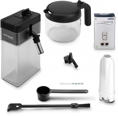 De'Longhi De'Longhi Kaffeevollautomat PrimaDonna Soul ECAM 610.75.MB, inkl. Kaffeekanne im Wert von UVP € 29,99 + Glaser-Set UVP € 46,90 Полностью автоматическая кофемашина De'Longhi PrimaDonna Soul ECAM 610.75.MB, включая кофейник стоимостью 29,99 евро