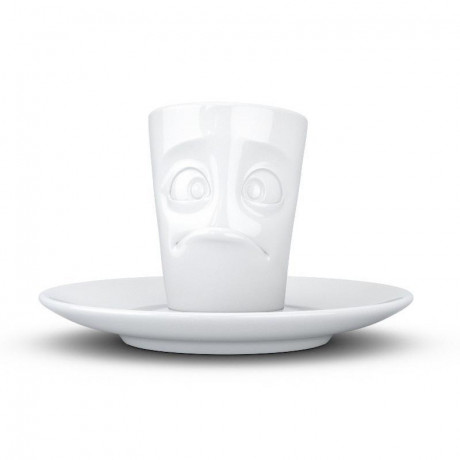 Fiftyeight Products TV Tassen Espressotasse weiss verdutzt 80 ml TV cups Чашка для эспрессо белая с перегородкой 80 мл