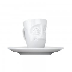 Fiftyeight Products TV Tassen Espressotasse weiss verdutzt 80 ml TV cups Чашка для эспрессо белая с перегородкой 80 мл