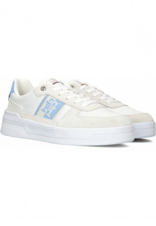 Tommy Hilfiger LAGE BASKET WITH WEBBING Trainers blauw РАСПОЛОЖЕНИЕ КОРЗИНА С ЛЕНТОЙ Кроссовки синий и белый
