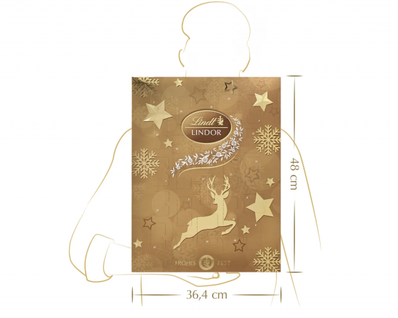 Lindt Lindor Адвент календарь 2025, 24 сладких сюрприза, 290 грамм х 2 штуки