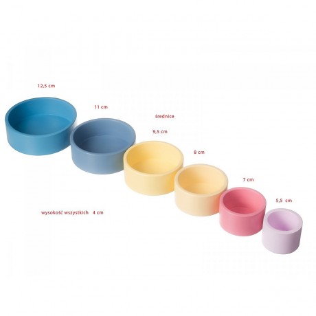 mamabrum Holz Schalchenset Regenbogen Cups Blocke fur Kleinkinder-Stacking Wurfel Набор деревянных чашек Радужные кубики для кубиков для малышей