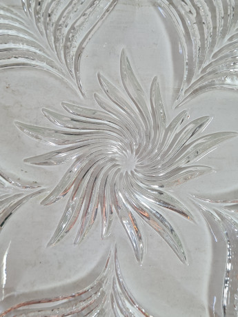 Тарелка винтажная для торта Im Stil Walther Glas, хрусталь, 28,5 x 2,5 см, Германия, 1960-70гг.