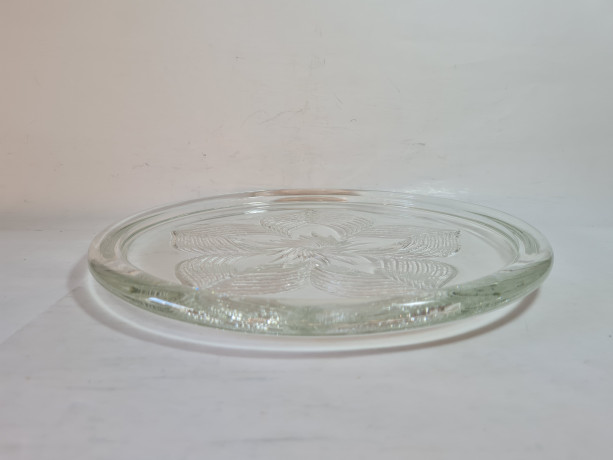 Тарелка винтажная для торта Im Stil Walther Glas, хрусталь, 28,5 x 2,5 см, Германия, 1960-70гг.