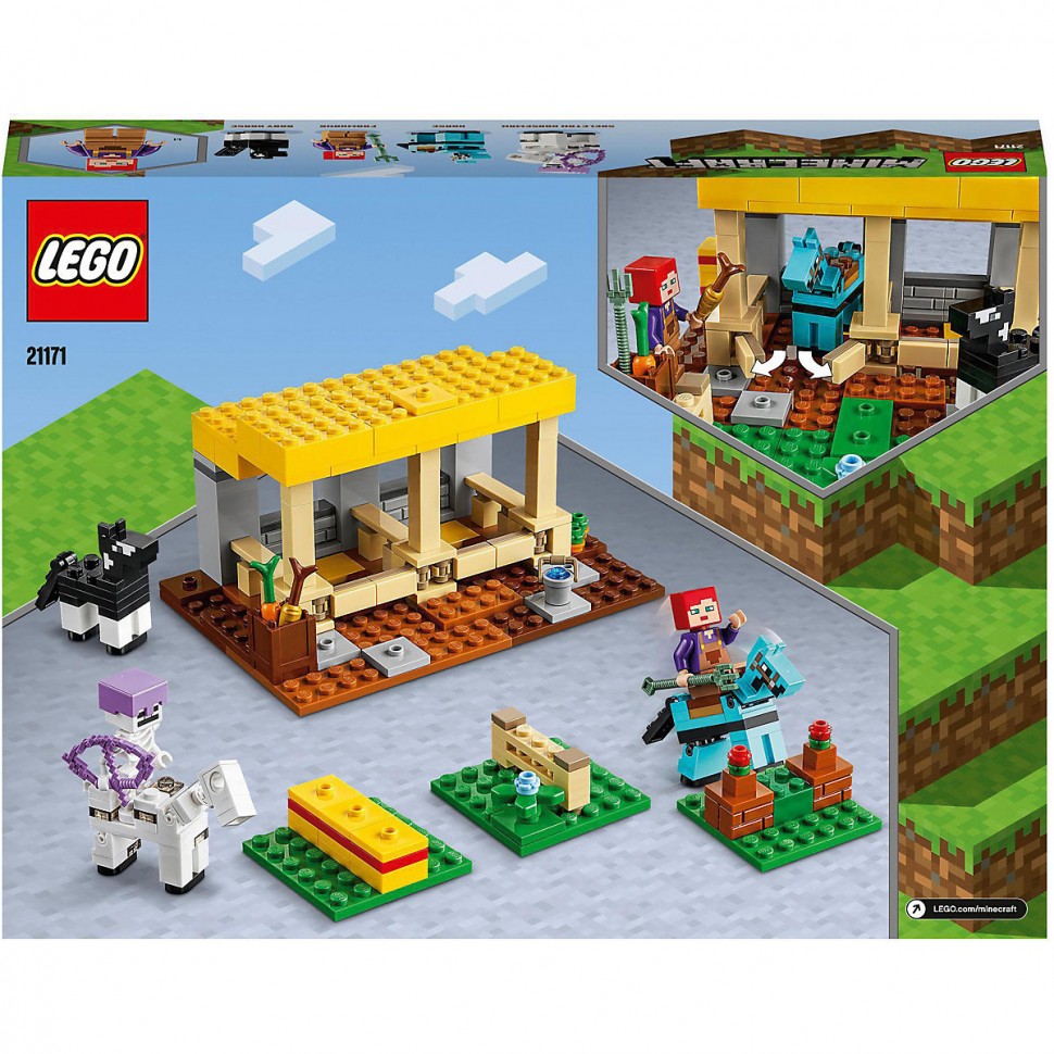 Купить LEGO Minecraft 21171 Der Pferdestall ЛЕГО Конюшня в  интернет-магазине Diskontshop.eu Германия всего за 3 259 руб. в