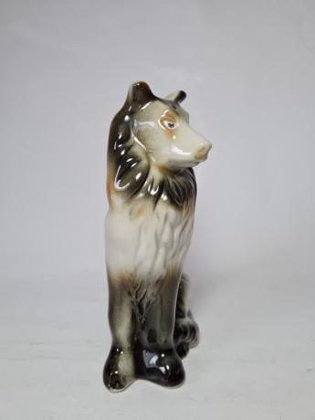 Статуэтка винтажная среднего размера "Колли", фарфор, 18 x 11 см, Бразилия, 1960-70гг.