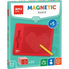 APLI Kids Magnetbrettspiel mit 10 Vorlagenkarten und 20 Beispielen Магнитная настольная игра с 10 карточками-шаблонами и 20 примерами