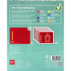 APLI Kids Magnetbrettspiel mit 10 Vorlagenkarten und 20 Beispielen Магнитная настольная игра с 10 карточками-шаблонами и 20 примерами