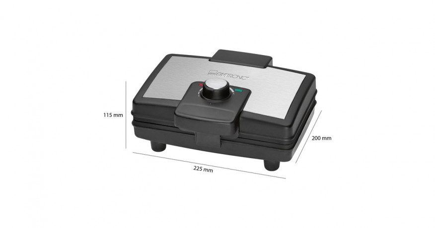 Clatronic Clatronic Waffelautomat WA 3606, Waffeleisen schwarz/edelstahl, 800 Watt  schwarz/edelstahl Вафельница Clatronic WA 3606, вафельница черная/нержавеющая сталь, 800 Вт