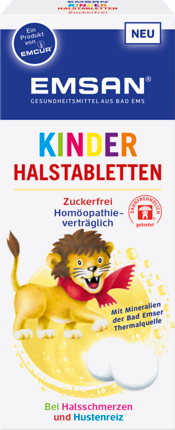 Emsan Kinder Halstabletten Таблетки от горла для детей с 3-х лет без сахара, 20 шт