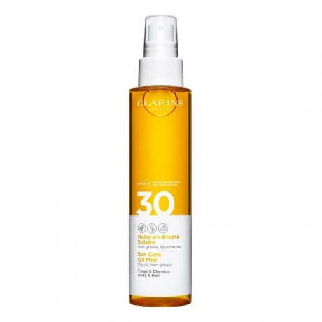 Clarins Huile-en-Brume Solaire Corps & Cheveux LSF 30  Huile-en-Brume Solaire Corps &amp; Cheveux SPF 30