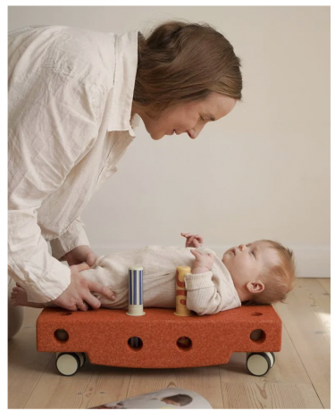  MODU Baby Activity Set for 0-1 jahre, Мягкий развивающий конструктор сенсорная игрушка для детей 0-1 год, 12 игровых активностей, безопасный EPP, оранжевый/зелёный