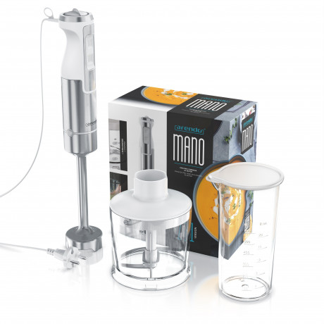 Arendo Arendo Stabmixer, 1000 W, Purierstab Set mit Zerkleinerer Messbecher, Edelstahl Ручной блендер Arendo, 1000 Вт, набор очищающих стержней с мерным стаканом-измельчителем, нержавеющая сталь
