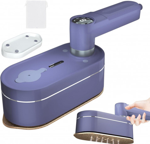 EUARY EUARY Reise-Dampfbugeleisen Reise Bugeleisen Mini Kabellos Dampfbugeleisen Klein 1200W 120ML, LED Display 20s Quick Heating Iron Steamer fur Zuhause und Unterwegs Grau Дорожный паровой утюг EUARY Дорожный утюг Мини-беспроводной паровой утюг Маленьки