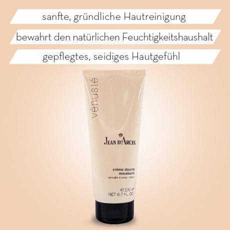 JEAN D'ARCEL creme douche moussante VENUSTE -Duschgel reinigt sanft und grundlich verwohnt die Haut nachhaltig creme douche moussante гель для душа VENUSTE мягко и тщательно очищает балует кожу в течение длительного времени