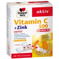 Doppelherz (Доппельхерц) aktiv Vitamin C 500 + Zink Depot DIRECT 20 шт