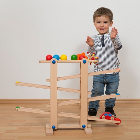Coemo Kugelbahn Holz 7 mobile Teile Мраморная дорожка из дерева 7 подвижных частей
