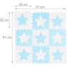 relaxdays 27 x Puzzlematte Sterne weiss-blau 27 x коврик-пазл звезды бело-голубой