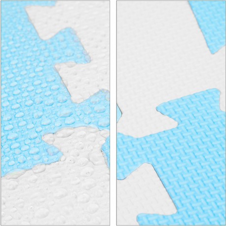 relaxdays 27 x Puzzlematte Sterne weiss-blau 27 x коврик-пазл звезды бело-голубой