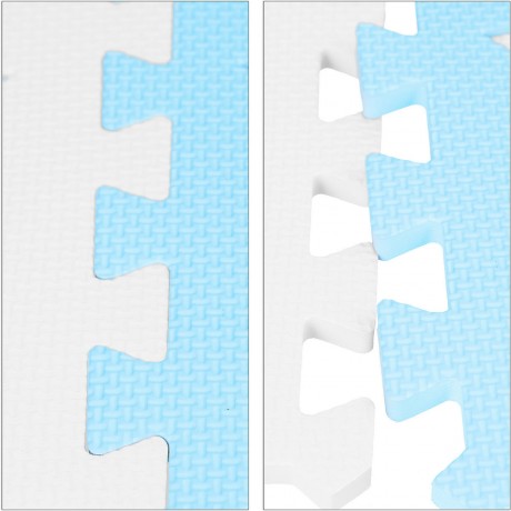 relaxdays 27 x Puzzlematte Sterne weiss-blau 27 x коврик-пазл звезды бело-голубой