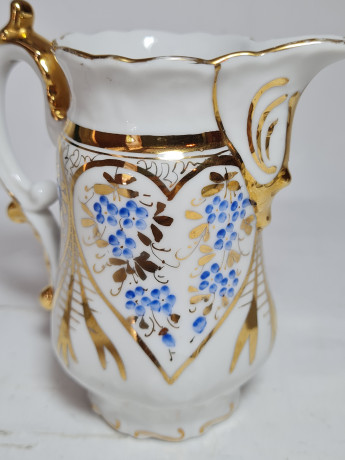 Сервиз кофейный винтажный Silesia, свадебный набор в стиле модерн, фарфор, кофейник, 2 кофейные пары, блюдце, Германия, 1960-70гг.