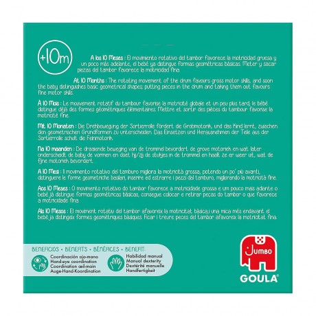 Goula Geometrische Formen-Steckspiel Trommel Игра на барабанах с геометрическими фигурами