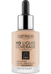 Catrice Make-up HD Liquid Coverage Foundation, Катрис Тональный крем для лица 24 часа, Sand Beige 30, 30 мл