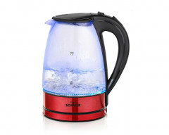 KESSMANN Schafer KESSMANN Schafer Wasserkocher 1,7 L Edelstahl mit LED und Abschaltautomatik Glaswasserkocher silber, 1.7 l, 2200,00 W, Wasser Kocher mit Kalkfilter Schnelles aufheizen Wasseraufbereiter Чайник KESSMANN Schafer 1,7 л из нержавеющей стали
