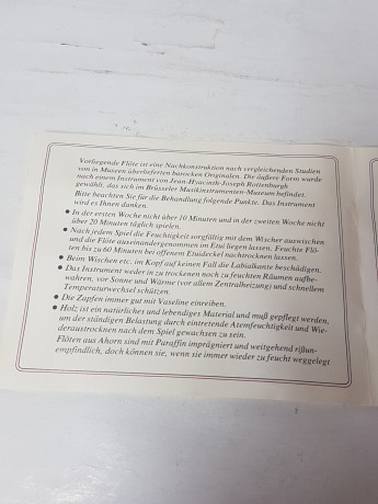 Флейта винтажная Moech Rottenburg в заводской упаковке, с инструкцией, 17,5 x 13 x 4 см, Германия, 1960-70гг.