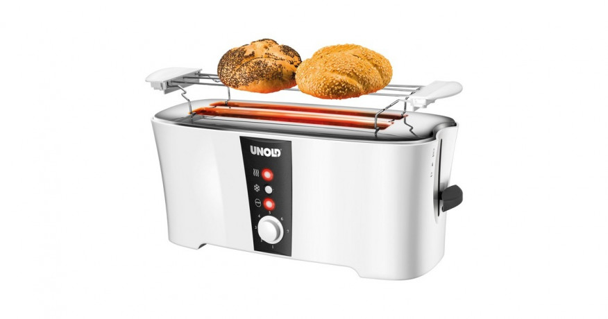 Unold Unold Toaster Design Dual weiss/schwarz, 1.350 Watt, fur 4 Scheiben Toast  weiss/schwarz Unold Toaster Design Dual, белый/черный, 1350 Вт, на 4 ломтика тостов