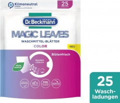 Dr. Beckmann MAGIC LEAVES Waschmittel-Blatter Color, Листы для стирки цветного белья со свежим цветочным ароматом, 25 шт