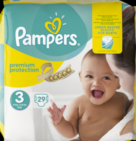 Pampers Premium Protection Подгузники Размер 3 Midi 5-9 kg, 29 шт