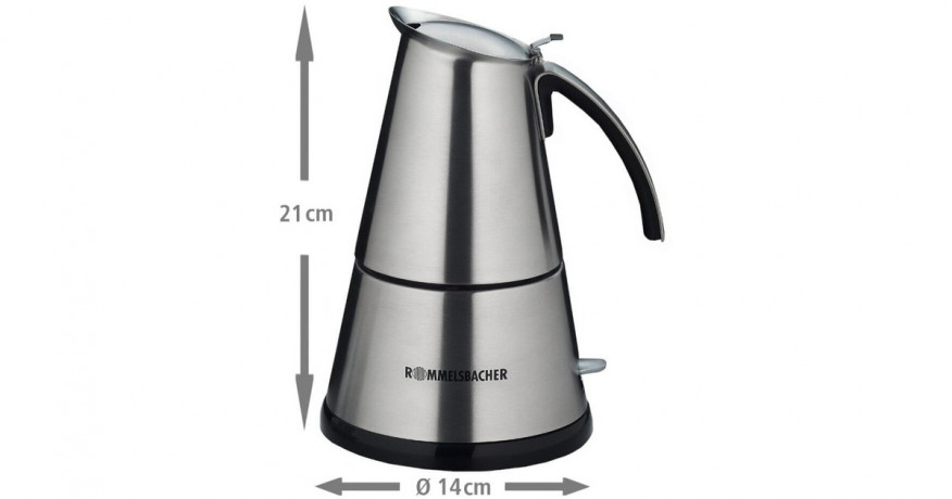 Rommelsbacher Rommelsbacher EKO 366/E Elpresso deLuxe, Espressomaschine edelstahl edelstahl Rommelsbacher EKO 366/E Elpresso deLuxe, эспрессо-машина из нержавеющей стали