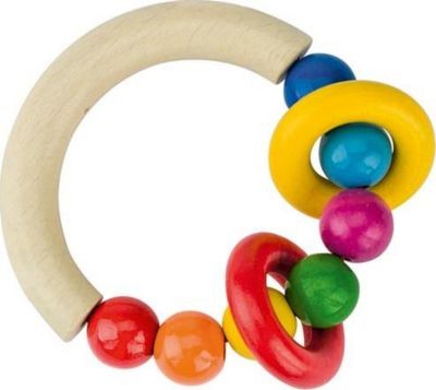 HEIMESS Greifling halbrund mit Perlen und 2 Ringen Полукруглая игрушка с жемчугом и 2 кольцами