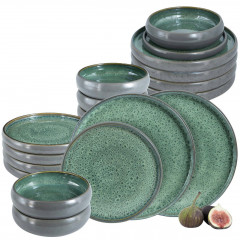 Moritz &amp; Moritz Moritz &amp; Moritz Tafelservice grucn 18-ltg. Reaktiv  grau Сервиз обеденный Moritz &amp;amp; Moritz зеленый 18 шт. Реактивный