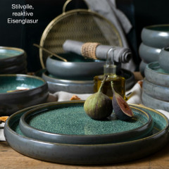 Moritz &amp; Moritz Moritz &amp; Moritz Tafelservice grucn 18-ltg. Reaktiv  grau Сервиз обеденный Moritz &amp;amp; Moritz зеленый 18 шт. Реактивный