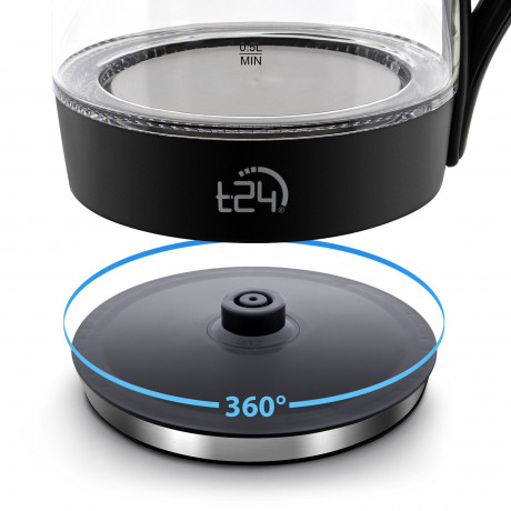 T24 T24 Wasserkocher Glas Wasserkocher 1,7 L BPA frei THV Rheinland GS Zertifiziert, 1.7 l, 2200 W Чайник T24 стеклянный чайник 1,7 л, без BPA, сертифицирован THV Rheinland GS, 1,7 л, 2200 Вт