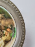 Декоративная тарелка в железной оправе винтажная Neuerer Qualitätsporzellan Bavaria, 12,5 x 2 см, Германия, 1960-70гг.