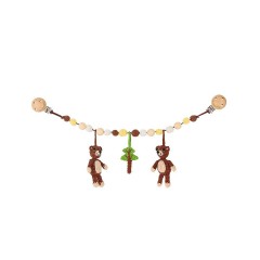 SindiBaba® Kinderwagenkette Bar BEN gehakelt mit Rasseln Коляска-цепочка БЕН связана крючком с погремушками