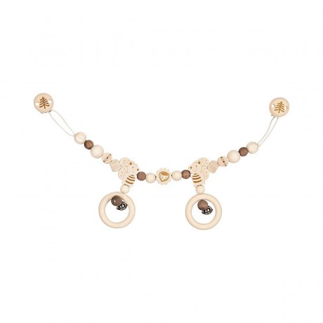 HEIMESS Kinderwagenkette Eichhornchen mit Clips Цепочка для коляски Squirrel с зажимами