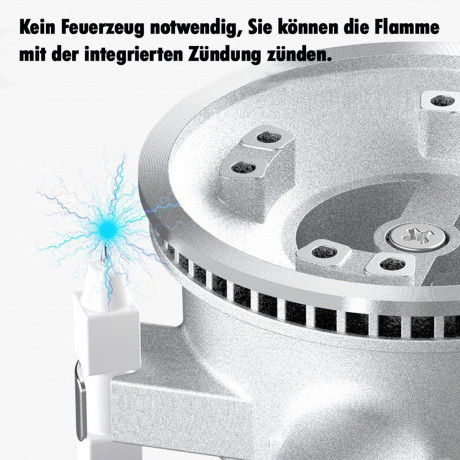 Melody Melody Gaskocher Campingkocher Gasherd Herd Tischkocher Outdoor Portable Campingherd, (1-St., mit Anzundautomatik), 34x25x11 cm (L/B/H) Газовая плита Мелодия, походная плита, газовая плита, настольная плита, уличная портативная походная плита, (1