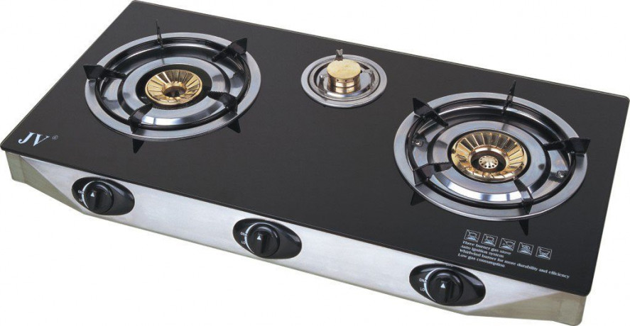 Samp;E SE Gaskocher, Edelstahl Gaskocher 3-flammig mit Zundsicherung, 30 50 mbar Газовая плита SE, газовая плита из нержавеющей стали, 3 пламени, с запальным предохранителем, 30–50 мбар