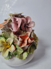 JRJS CLUJ Декоративная фигурка "Разноцветные цветы в вазе", ручная работа, 17см x 14см, Румыния, 1960-70гг.