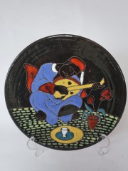 Les Ceramiques Коллекционная тарелка &quot;Мандола&quot;, 24см, Тунис 1950г.