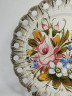 Тарелка декоративная винтажная Bassano с ярким цветочным декором, вырубная керамика, 25 см, Италия, 1960-70гг.