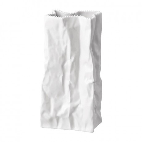 Rosenthal studio-line Rosenthal studio-line Tutenvase weiss glasiert im Geschenkkarton 22 cm Ваза-сумка Rosenthal studio-line белая глазурованная в подарочной упаковке 22 см