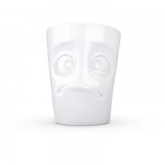 Fiftyeight Products TV Tassen Henkeltasse weiss verdutzt 0,35 L Чашка TV чашка с ручкой белая с перегородкой 0,35 л