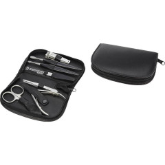 Hans Kniebes Manicure-Etui, Nappa-Vollrindleder, vernickelt  Маникюрный чемоданчик, зернистая кожа наппа, никелирование