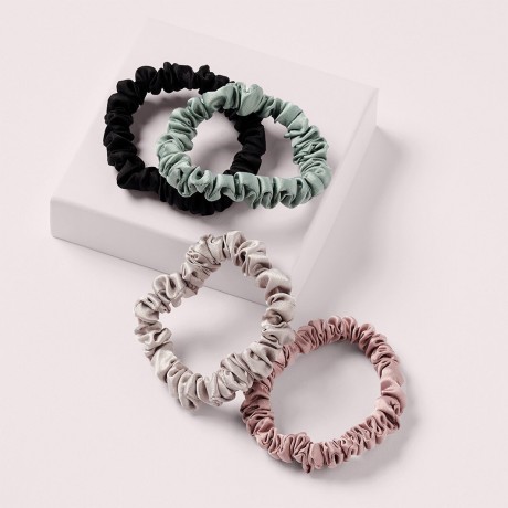 The Hair Edit Sage & Mauve Ruched Ribbon Scrunchies Резинка для волос Sage & Mauve с рюшами и лентой