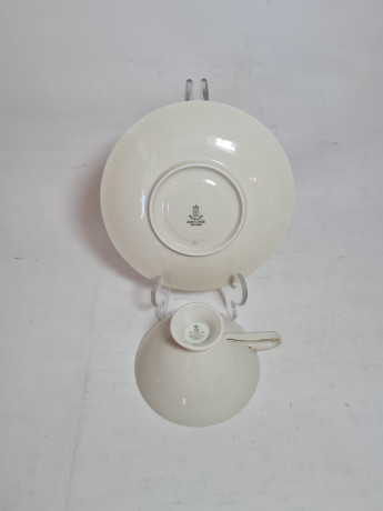 Чайная пара винтажная Winterling Marktleuthen Bavaria с желтым цветком, фарфор, Германия, 1960-1970гг.